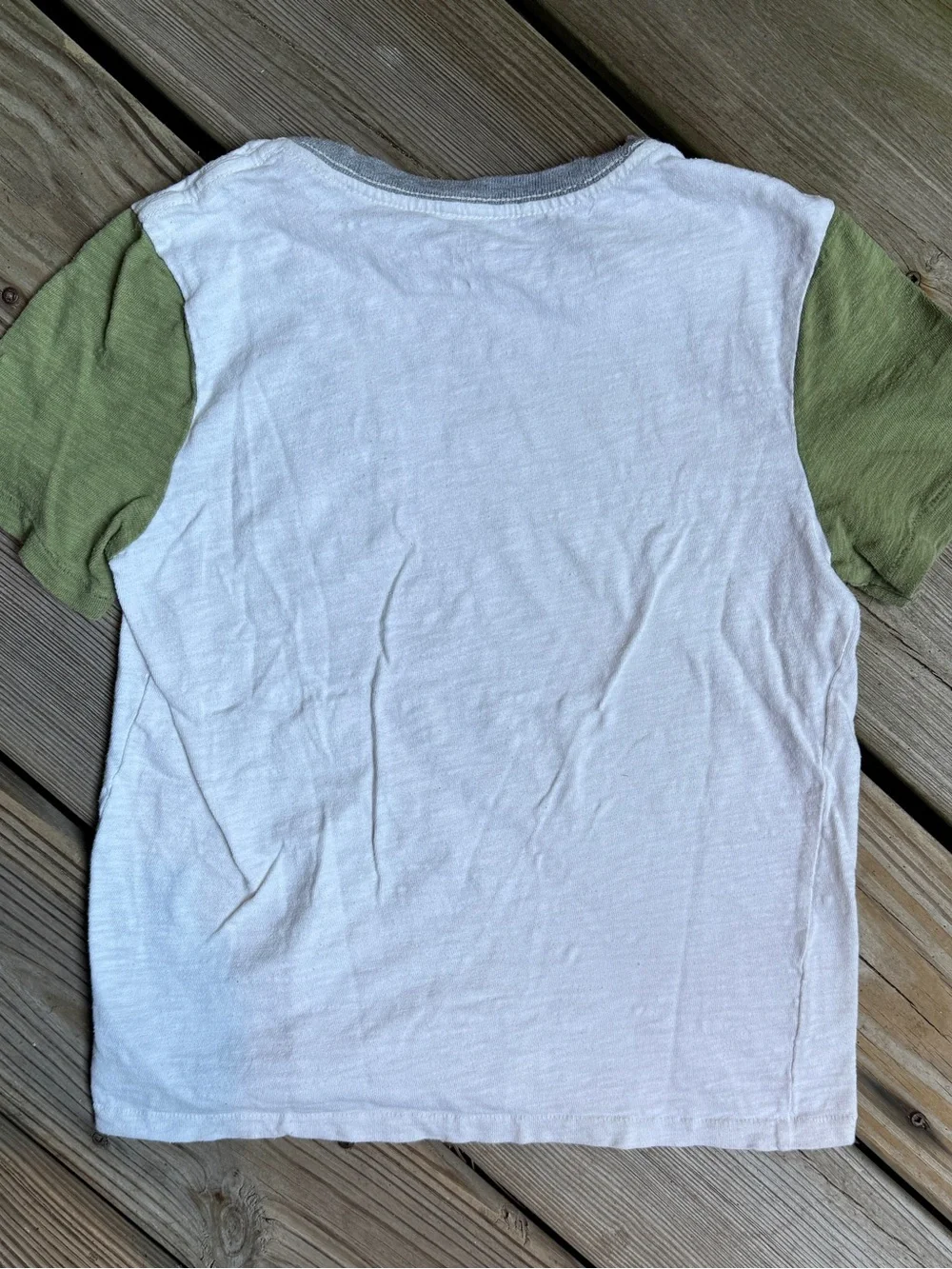 GAP Kids Boys Size Medium 8 Colorblock Camo Pocket Tee White Green